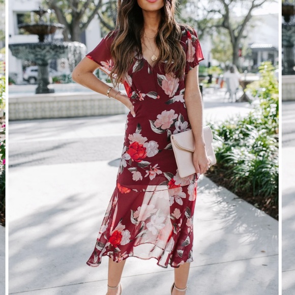 COPY - Vici Give A Compliment floral ruffle midi …